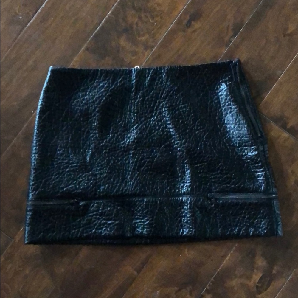 Zara pleather texturized mini skirt